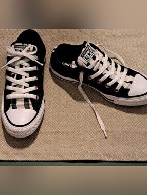 Converse YOU Custom Designed Black and White Low-Tops Sneakers